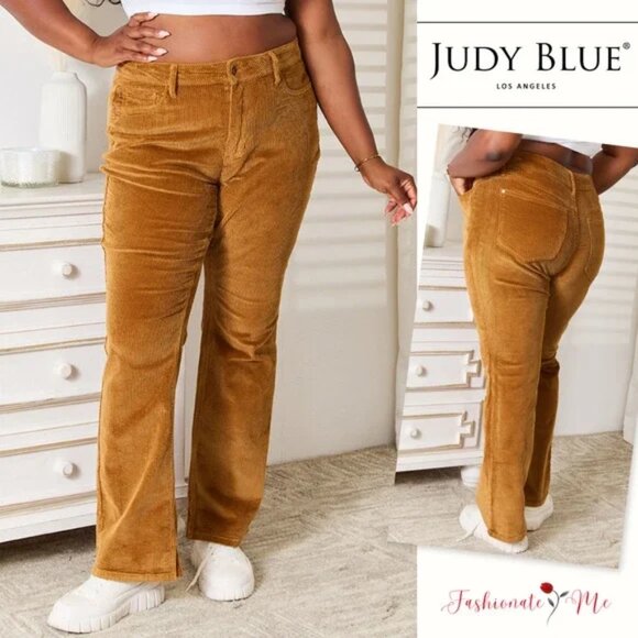 Judy Blue Mid Rise Camel Corduroy Bootcut Jeans Size 20W NWT - Picture 1 of 12